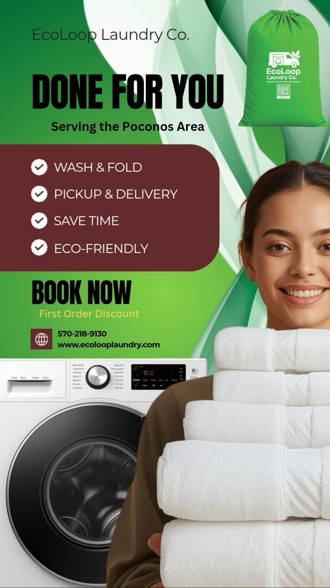 Introducing EcoLoop Laundry Co - Premium Laundry Service in the Poconos