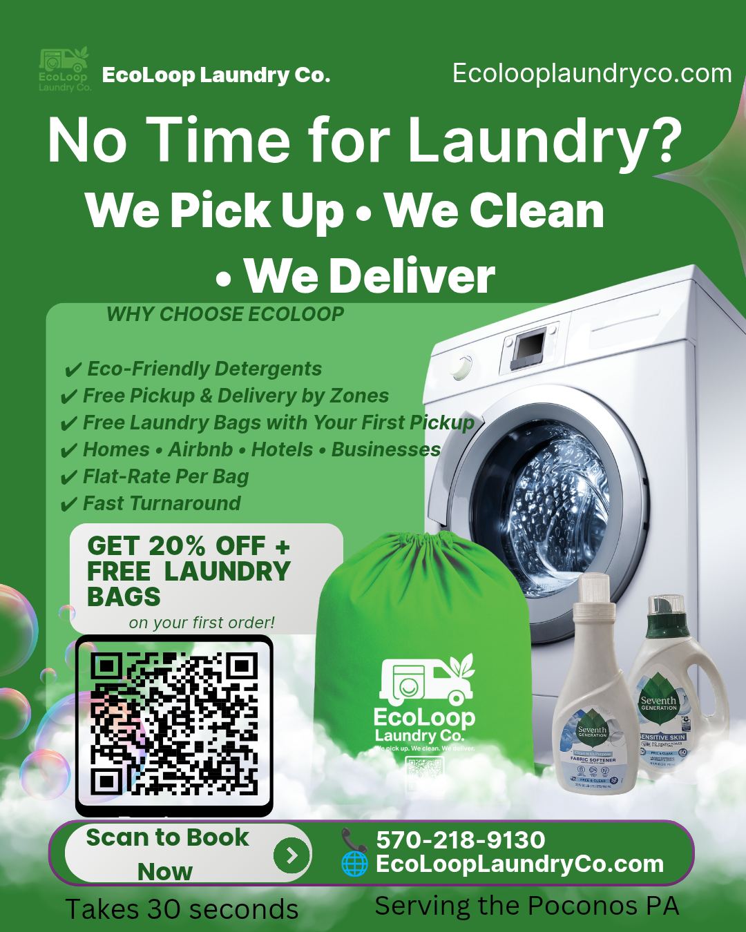 EcoLoop Laundry Co | Laundry Pickup and Delivery in the Poconos